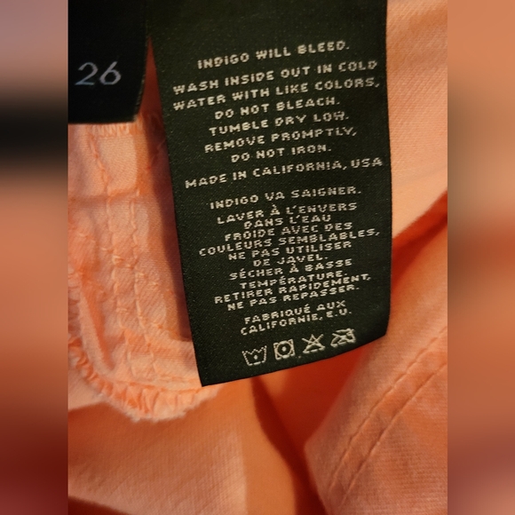 * J BRAND neon coral colour mid rise skinny legs Final Discount - Picture 8 of 8